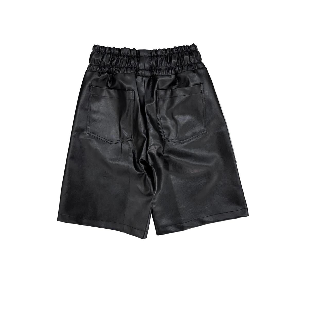 Krazy Ambitions | Black Leather Jorts