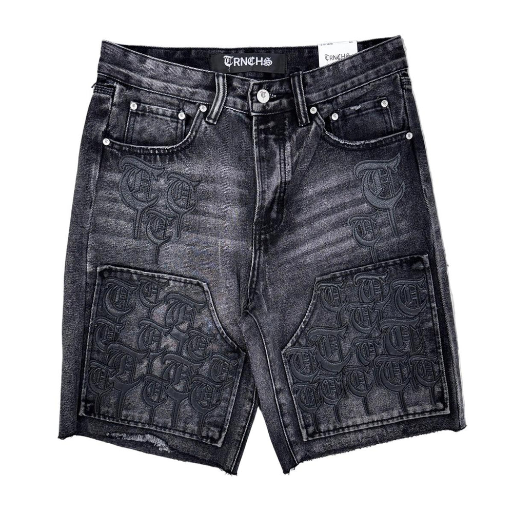 Trnchs | Script Jorts - Black Wash