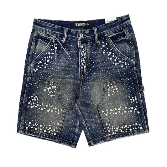Trnchs | Armor Denim Shorts - Dark Blue Wash