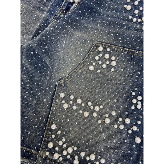 Trnchs | Armor Denim Shorts - Dark Blue Wash