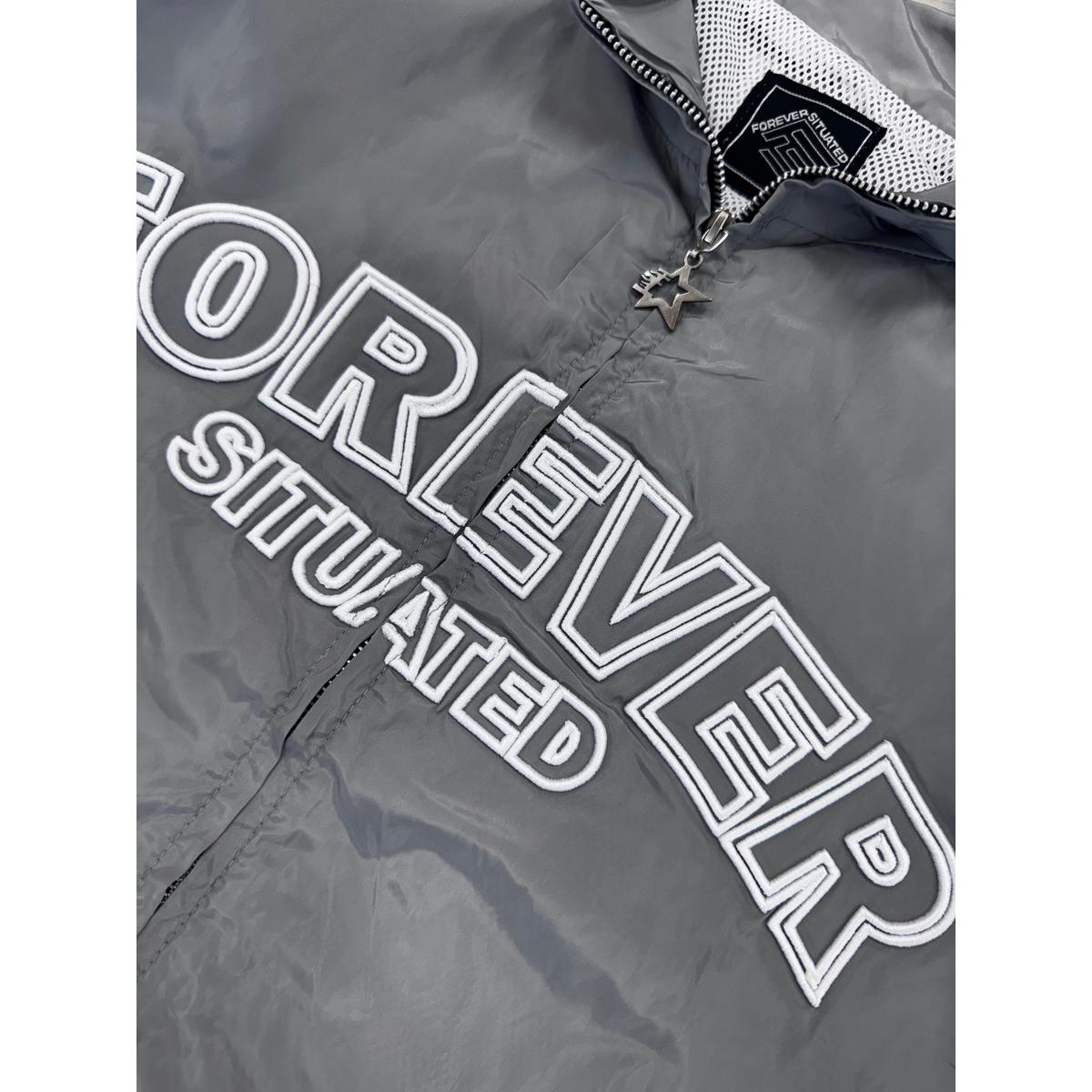 Forever Situated | Track Set Shorts & Top - Baby Blue/Grey