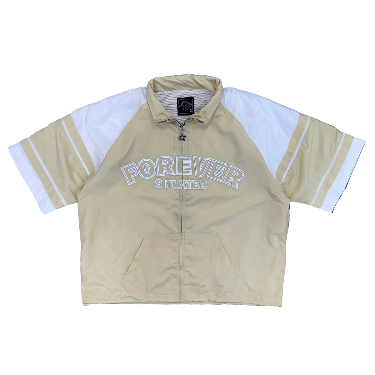 Forever Situated | Track Set Shorts & Top - Cream