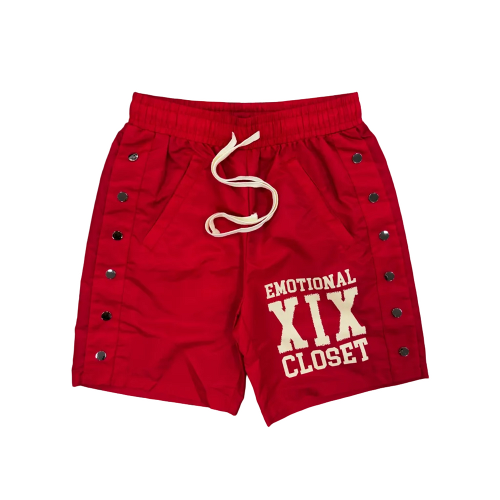 Mixed Emotion | Back Yard Nylon Shorts - Red