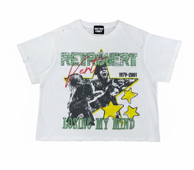 Retrovert | Vert Rhinestone Star Tee