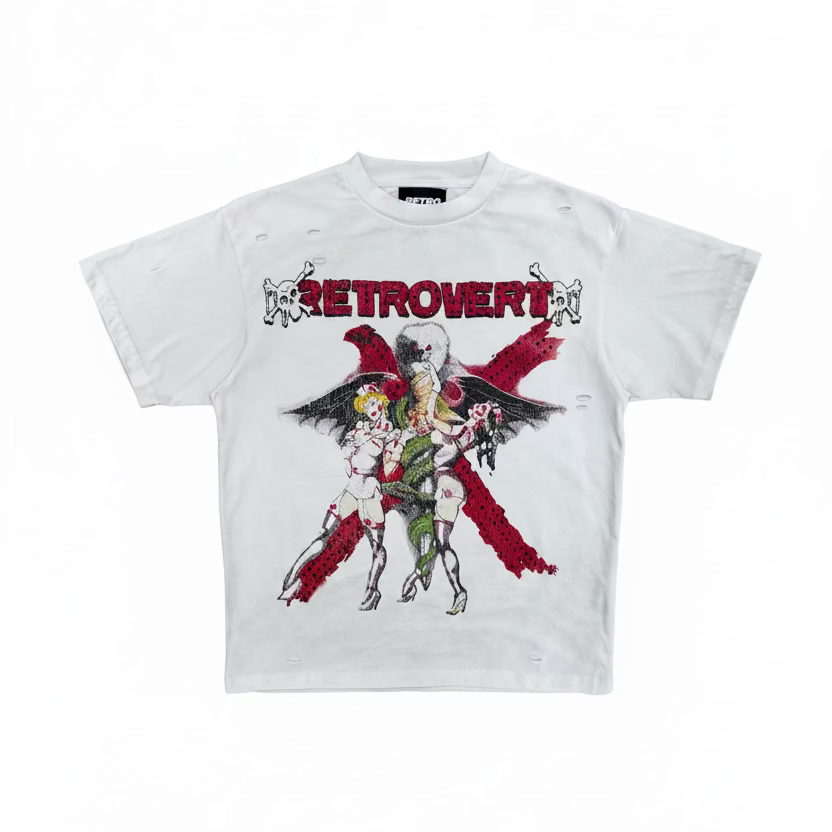 Retrovert | Red Nurse Rhinestone Tee