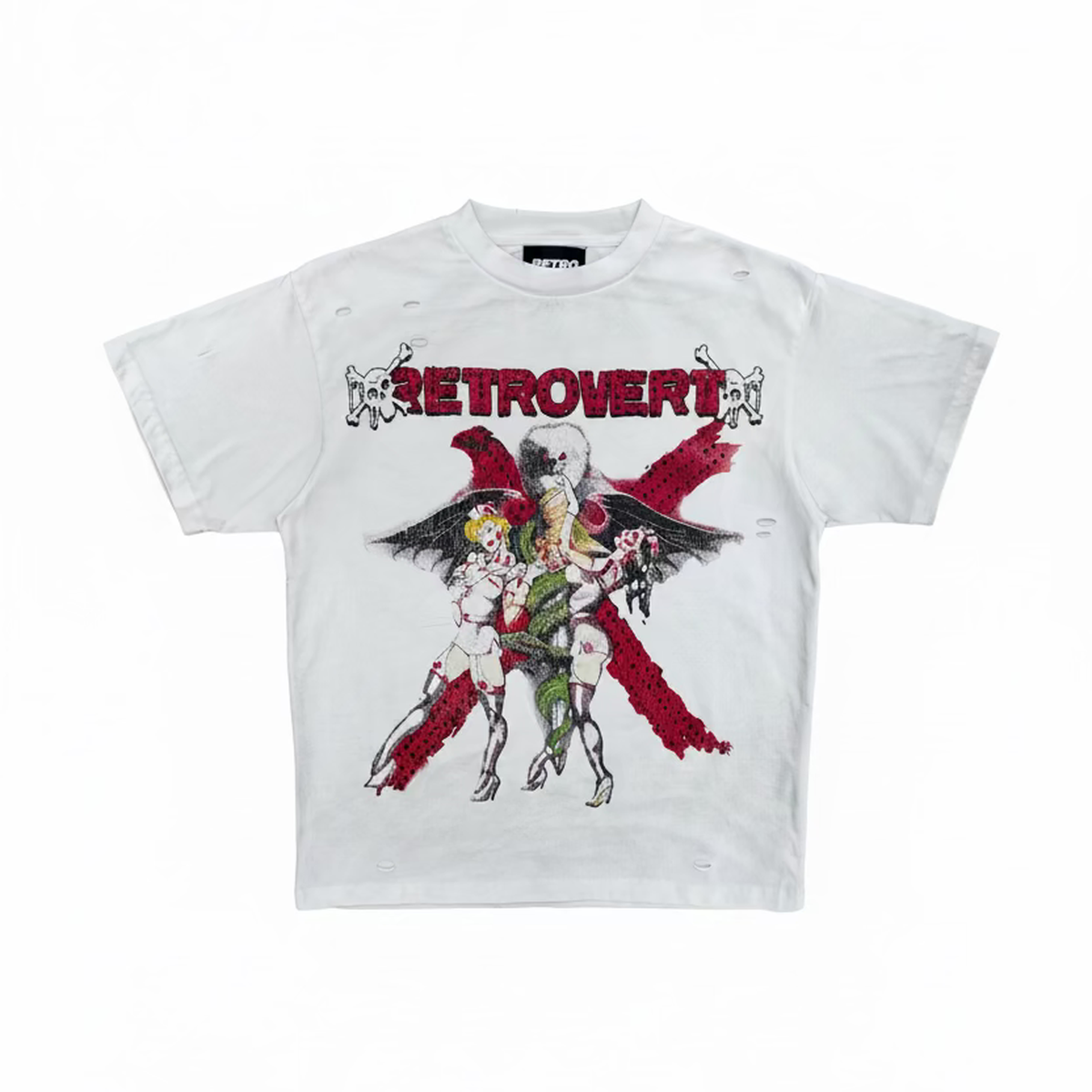 Retrovert | Red Nurse Rhinestone Tee