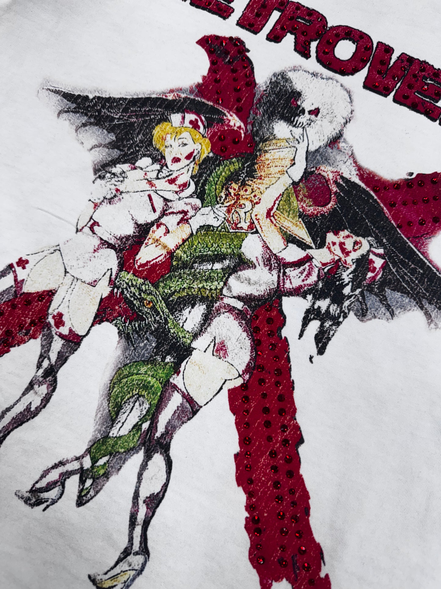 Retrovert | Red Nurse Rhinestone Tee