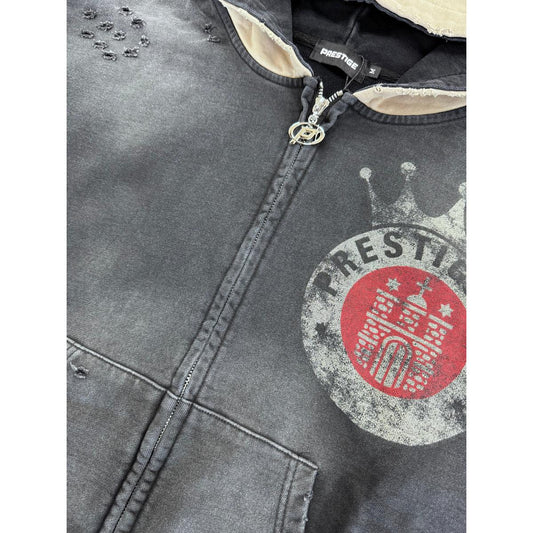 Prestige Collection | Crown Hoodie - Black Wash