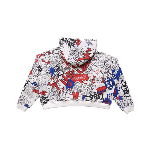 Syair Saihara | Graffiti Zip Up Hoodie - Multi