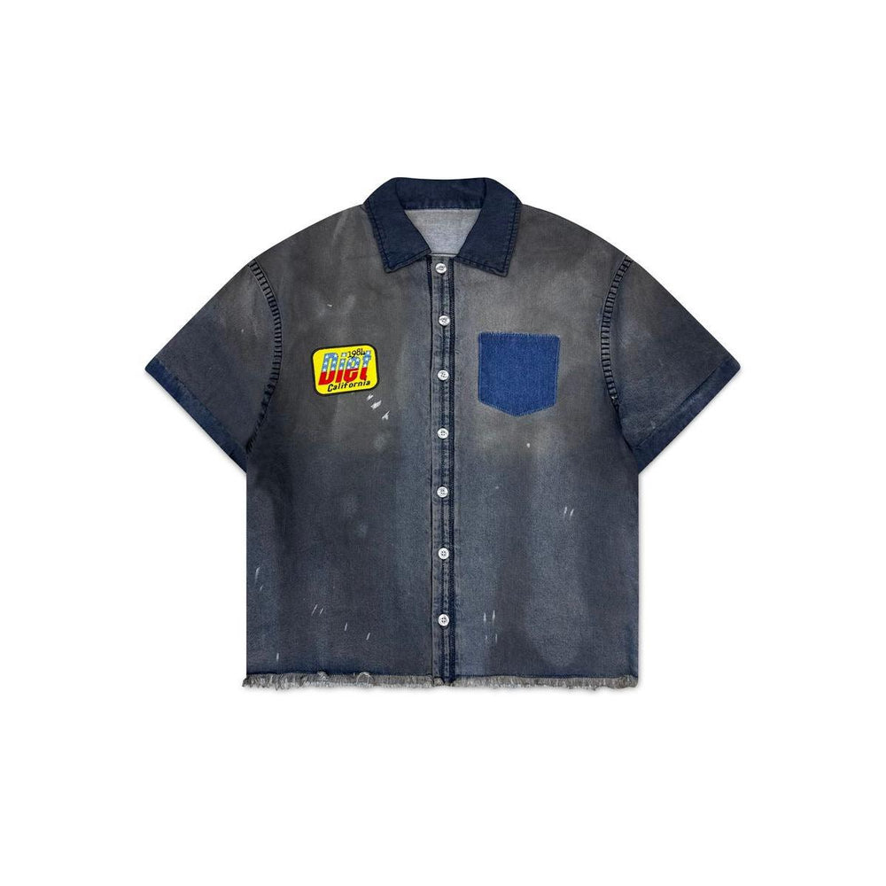 Diet Starts Monday | Mechanic Button Up Shirt - Dark Indigo