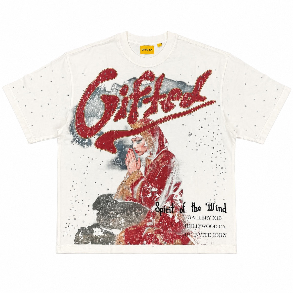 GFTD LA | Spirit Rhinestone Tee - White