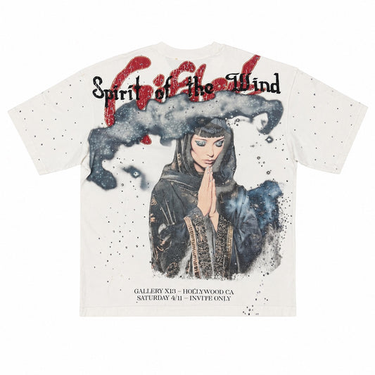GFTD LA | Spirit Rhinestone Tee - White