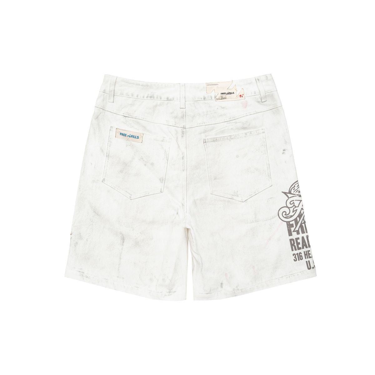 Free Refills | Service Grunge Carpenter Jorts - Off White