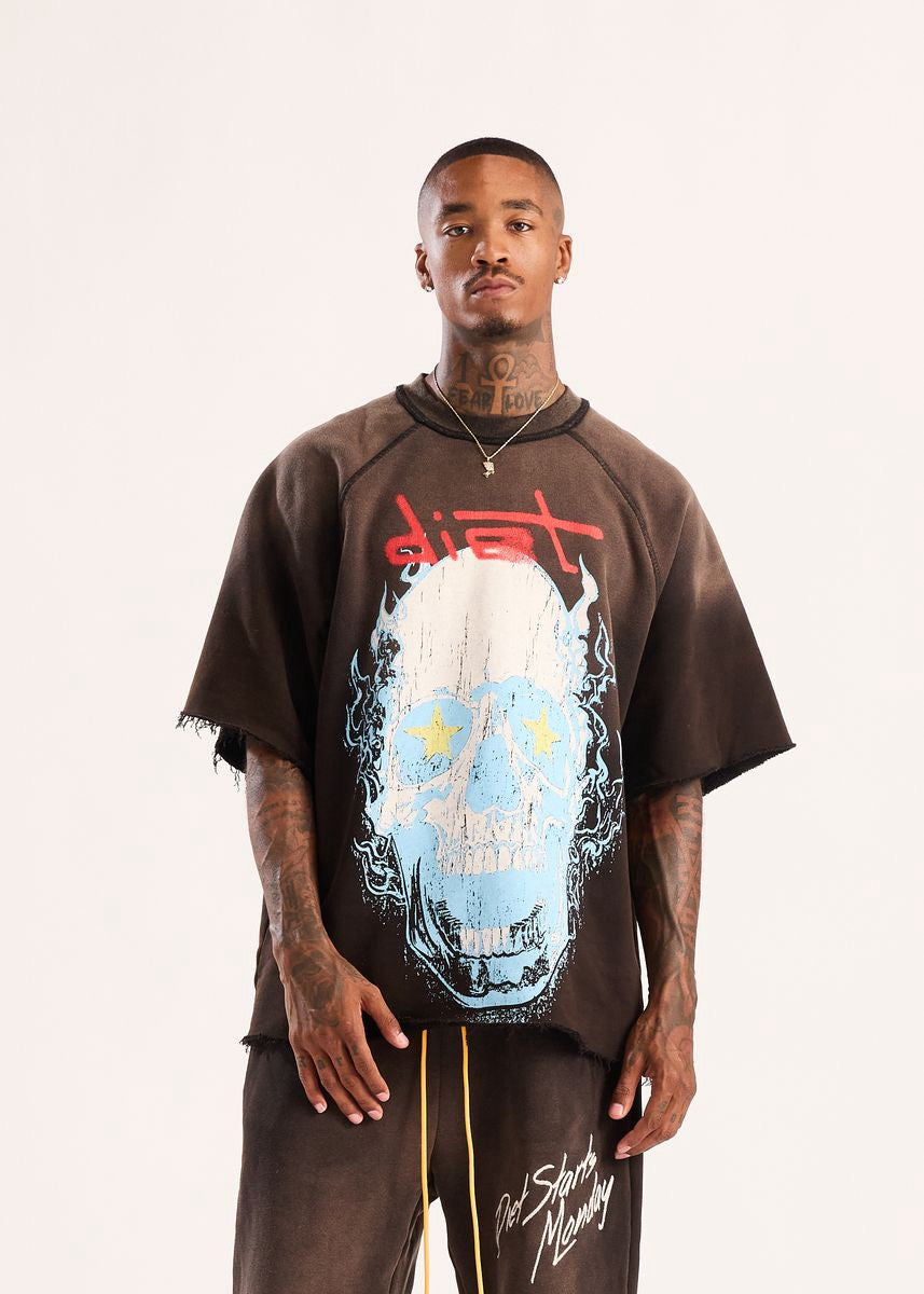 Diet Starts Monday | Skull Half Sleeve - Vintage Black