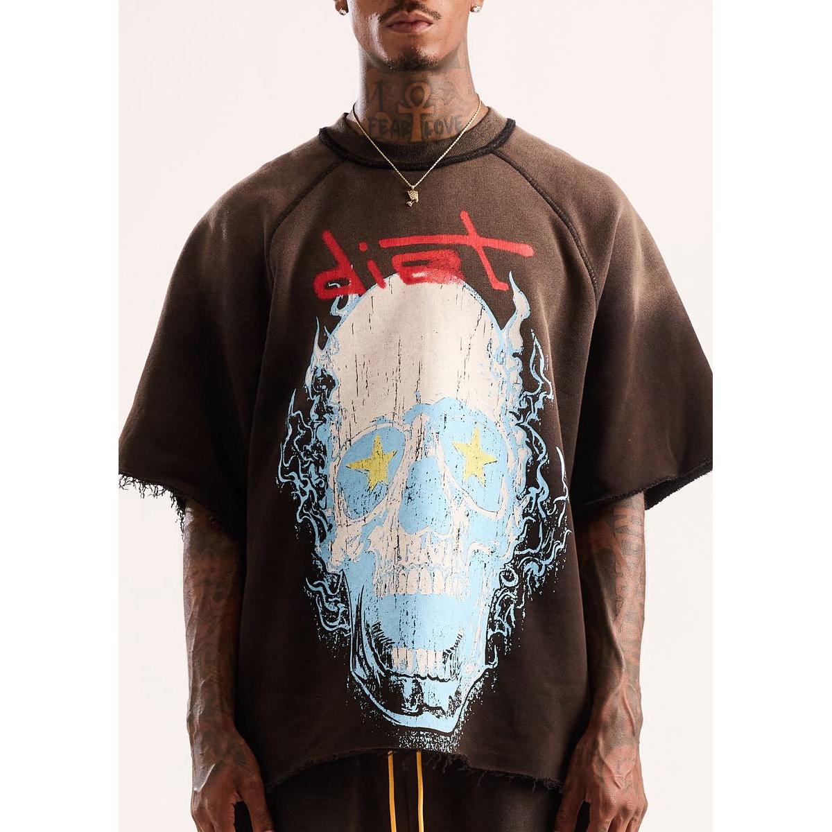 Diet Starts Monday | Skull Half Sleeve - Vintage Black