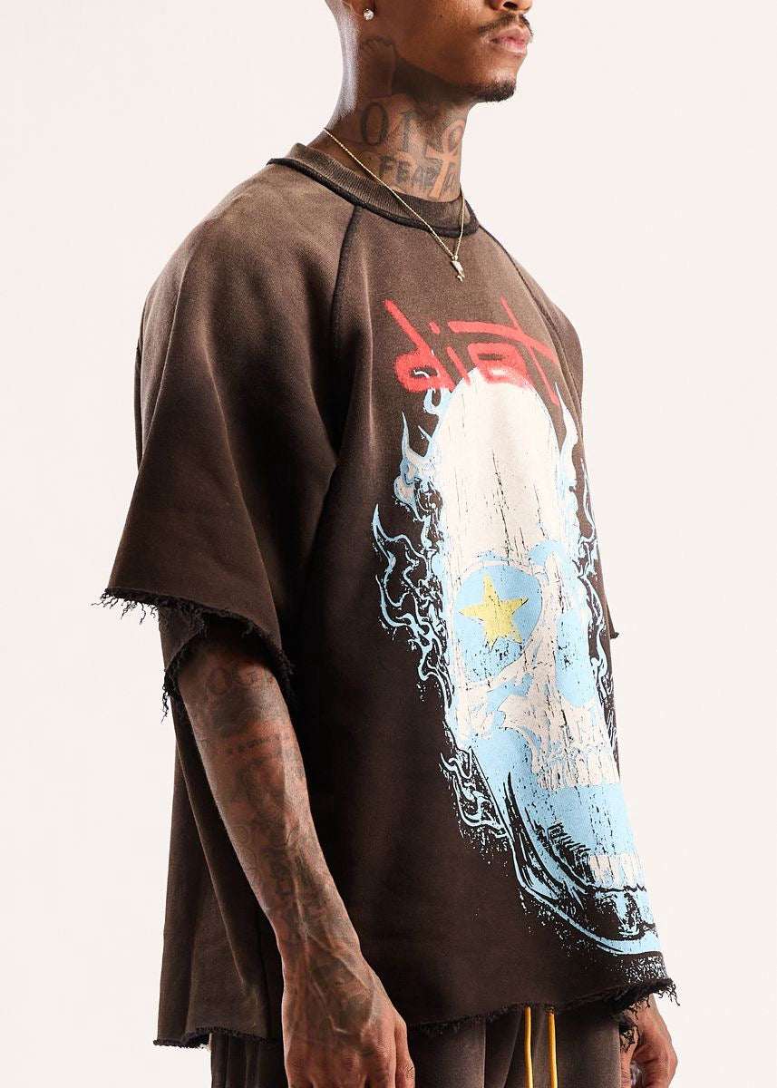 Diet Starts Monday | Skull Half Sleeve - Vintage Black