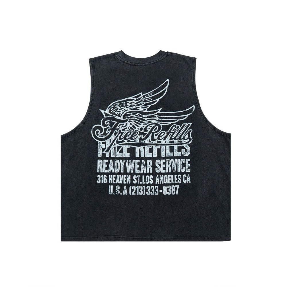Free Refills | Service Cut Off Tee - Black