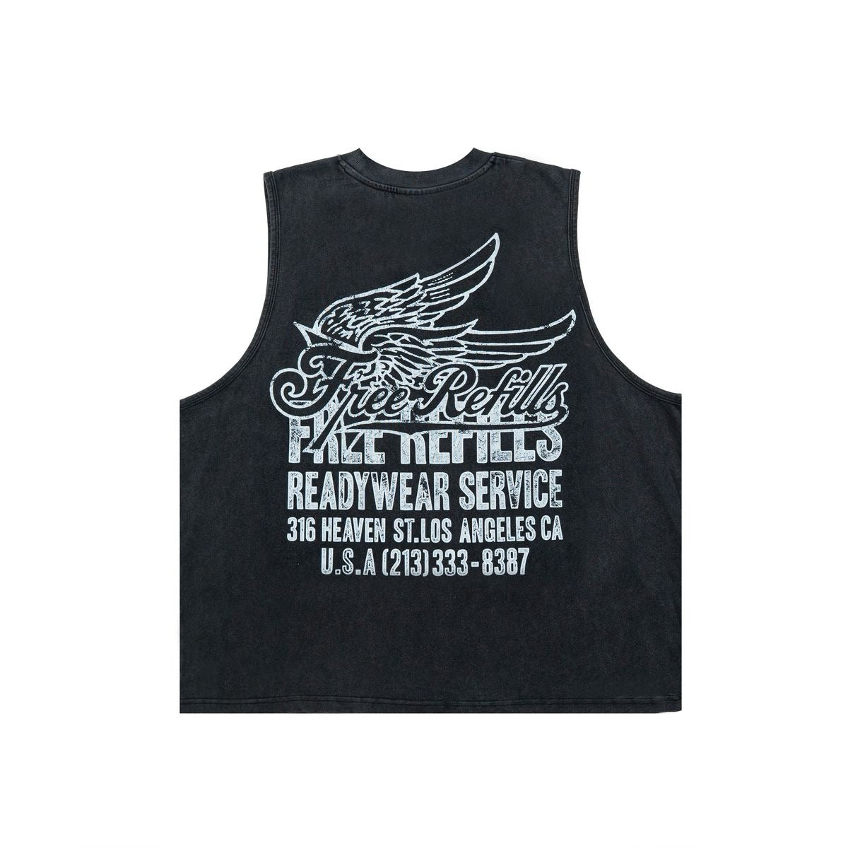 Free Refills | Service Cut Off Tee - Black