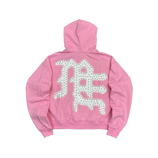 Mixed Emotions | End Rhinestone Hoodie - Pink