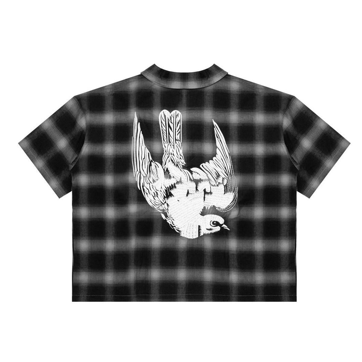 Free Refills | Studded Shadow Plaid Tee - Black