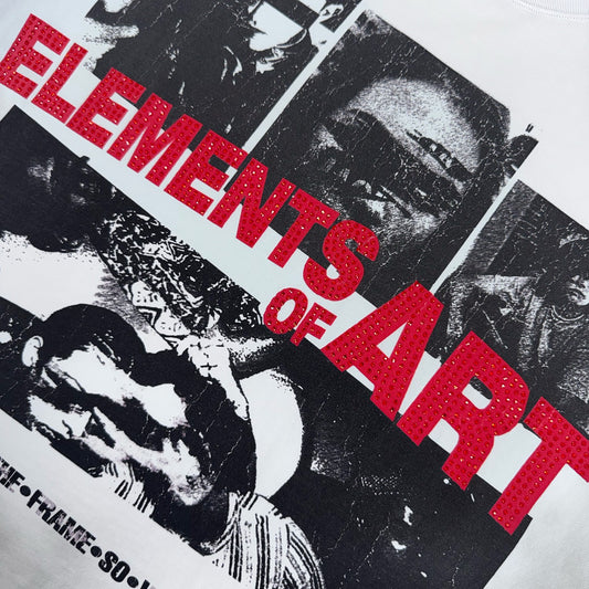Elements of Art | Collage Tee - White/Red