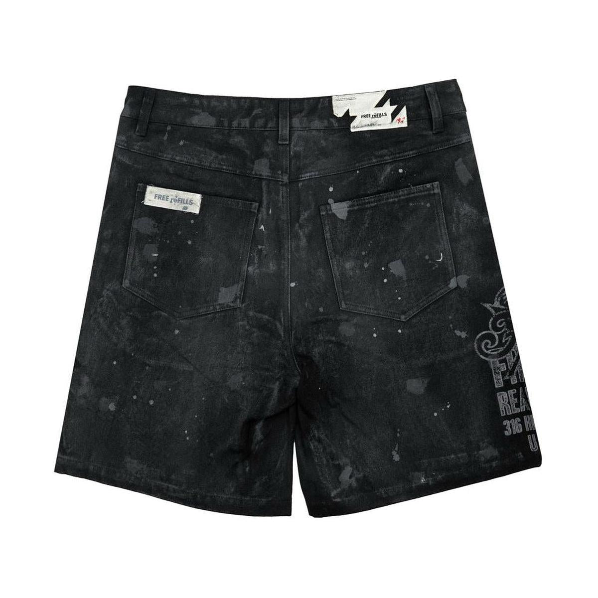 Free Refills | Service Grunge Carpenter Shorts - Black