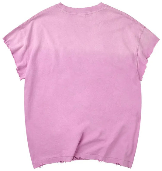 Vale | No Drugs Sleeveless Tee - Pink