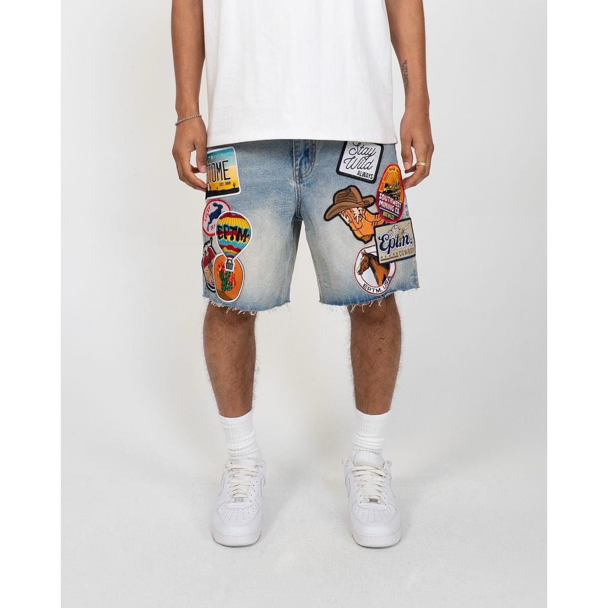 EPTM | Canyon Patchwork Jorts - Blue