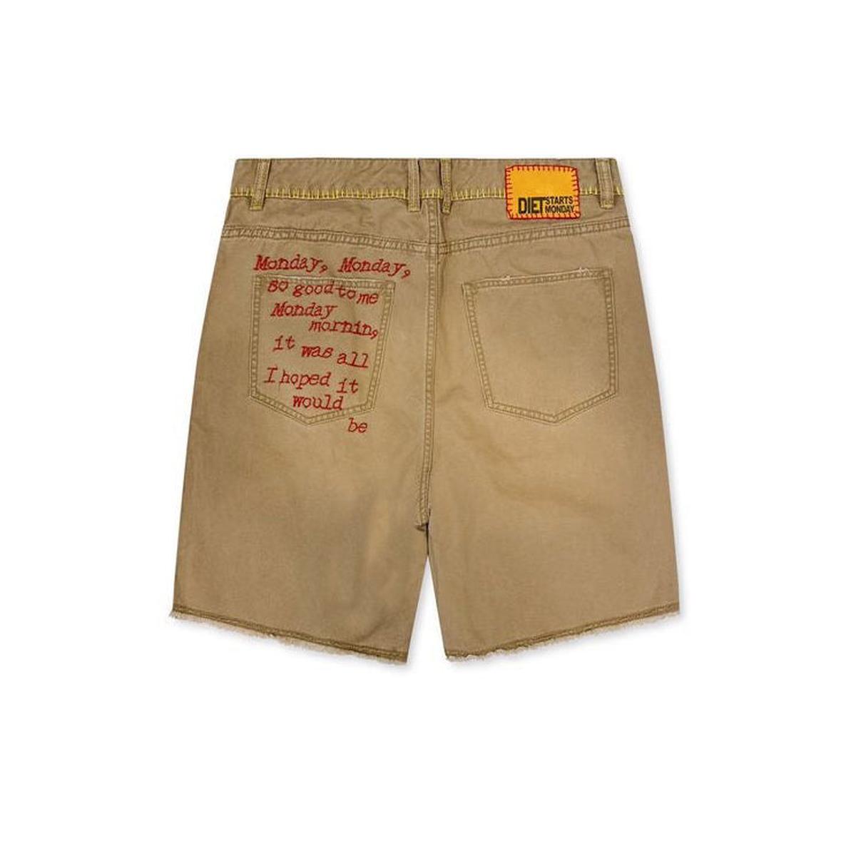 Diet Starts Monday | Monday Canvas Shorts - Tan