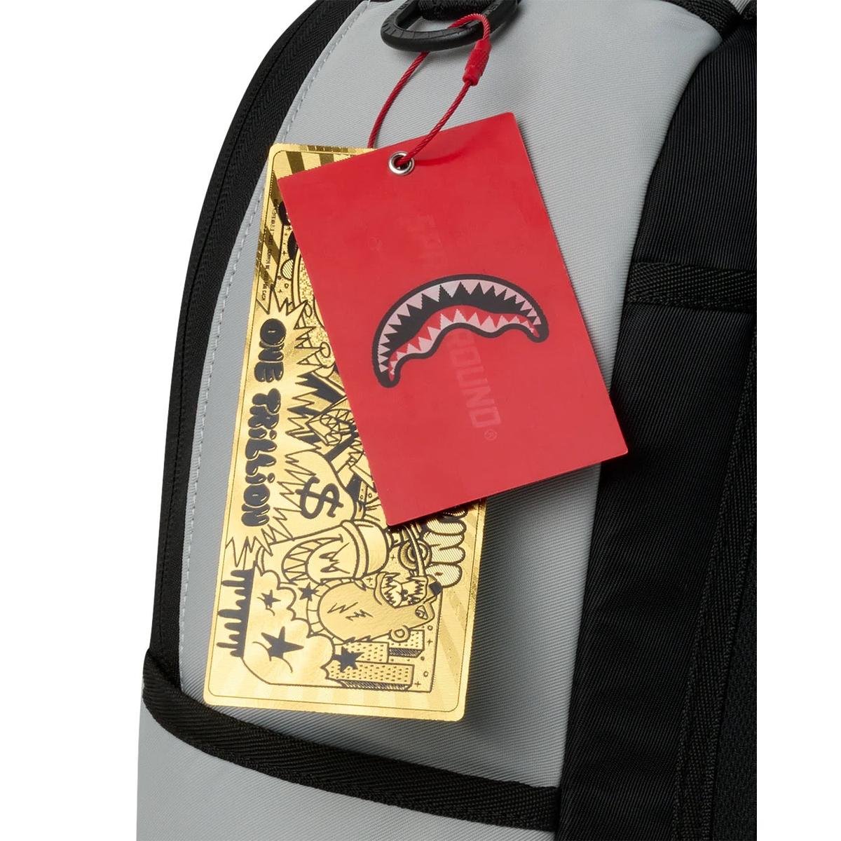 Sprayground Central Shark Tonal Gray Nylon Backpack