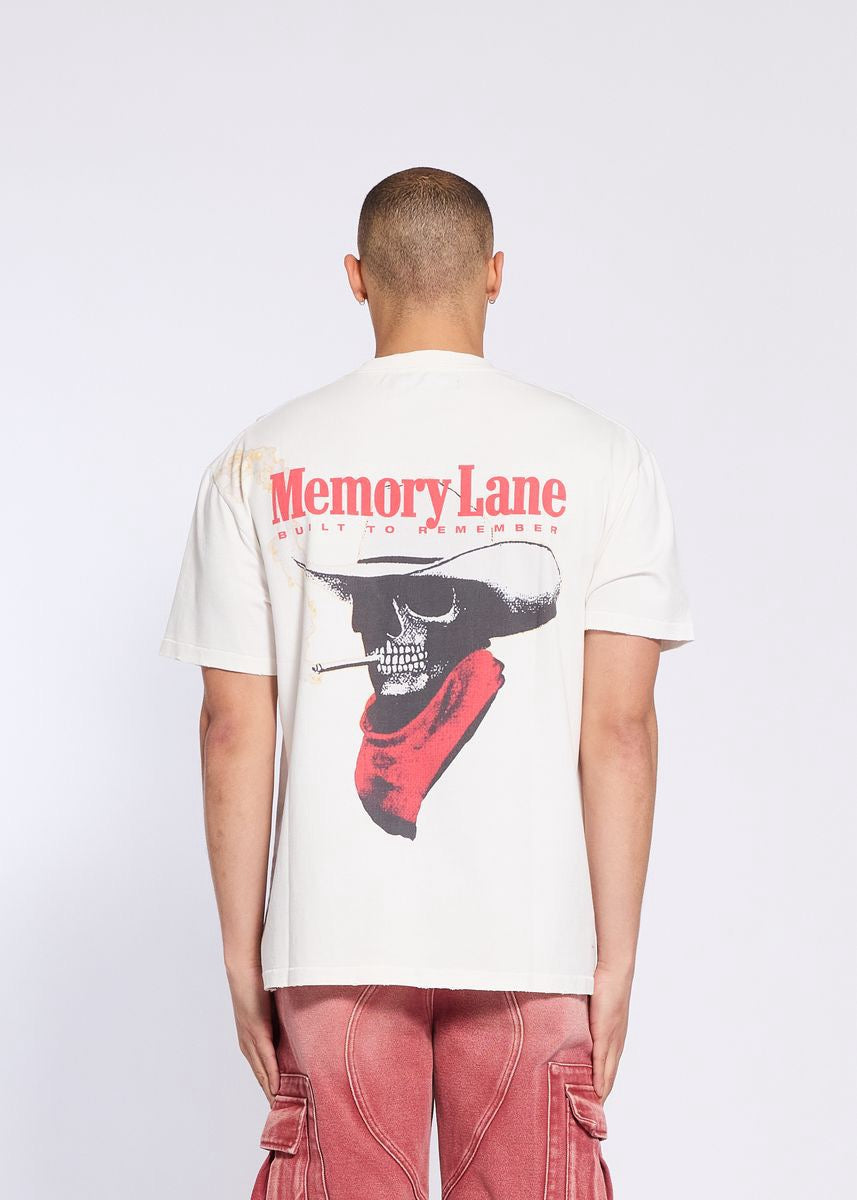 Memory Lane | Smoking Cowboy Tee - White