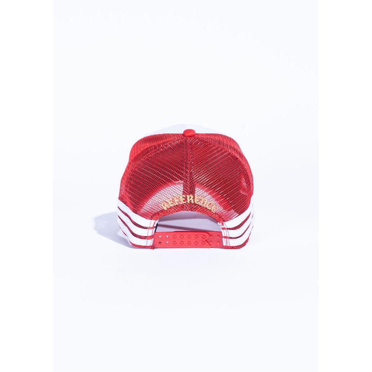 Reference | Pitstop Trucker Hat - White/Red