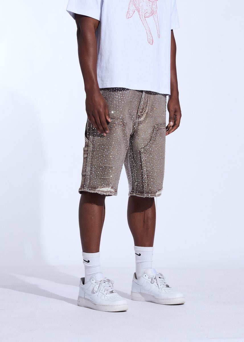 Crysp Denim | Crystal Jorts - Brown