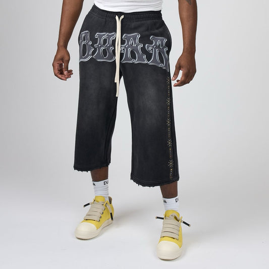 Duaa | Abyss Capri Shorts - Black Wash