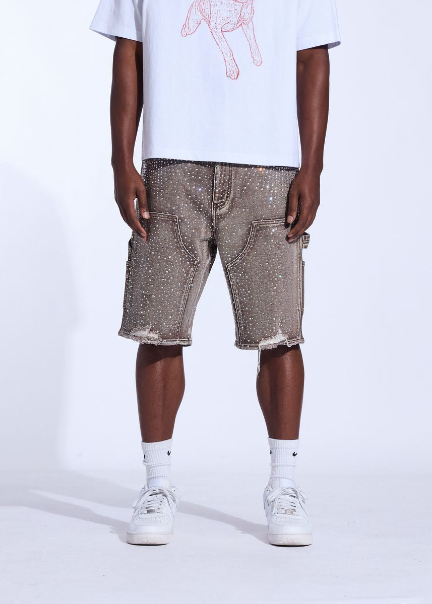 Crysp Denim | Crystal Jorts - Brown