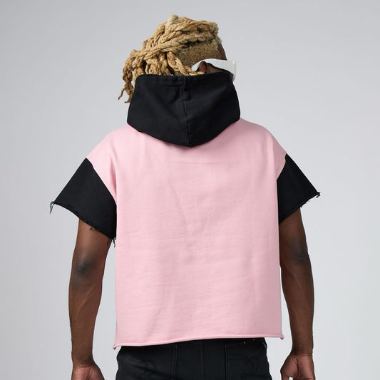 Duaa | Sky Hooded Tee - Pink/Black