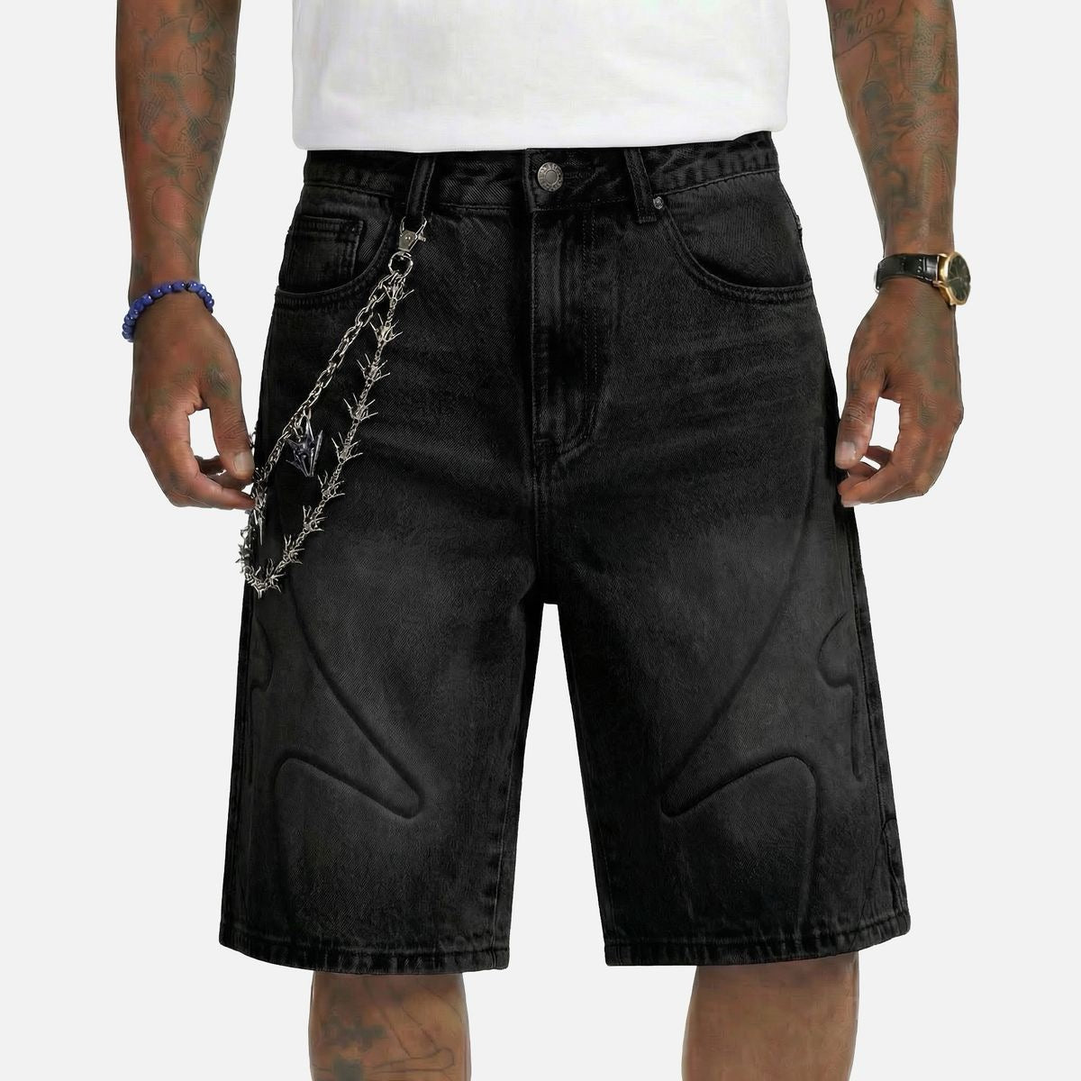 Melee | Shogun Embossed Denim Jorts