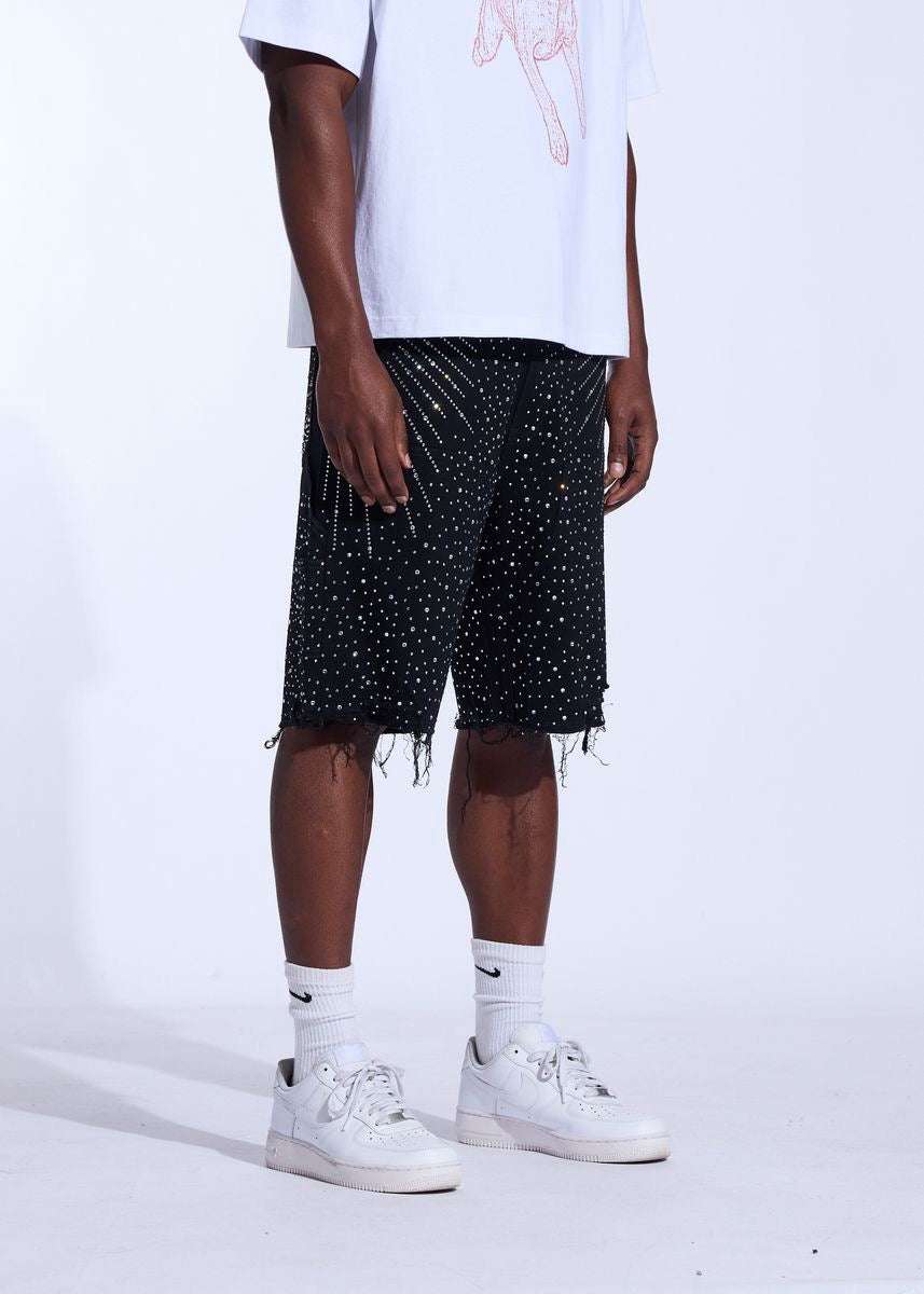 Crysp Denim | Crystal Jorts - Black