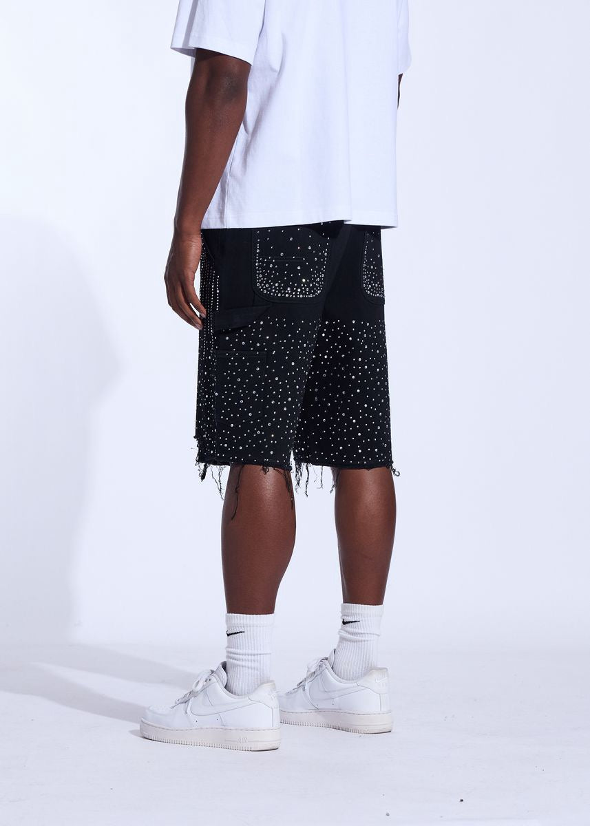 Crysp Denim | Crystal Jorts - Black