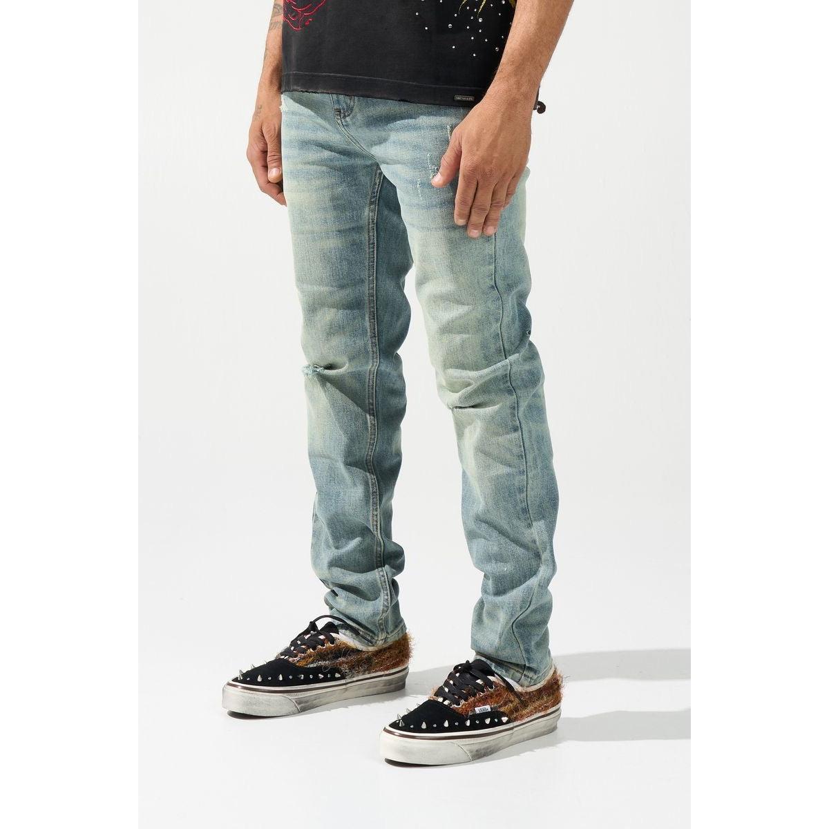 Serenede | Agave Slim Fit Jeans - Sea Foam
