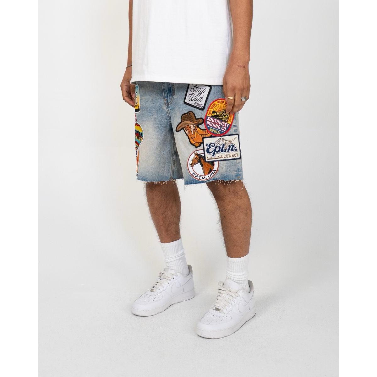 EPTM | Canyon Patchwork Jorts - Blue