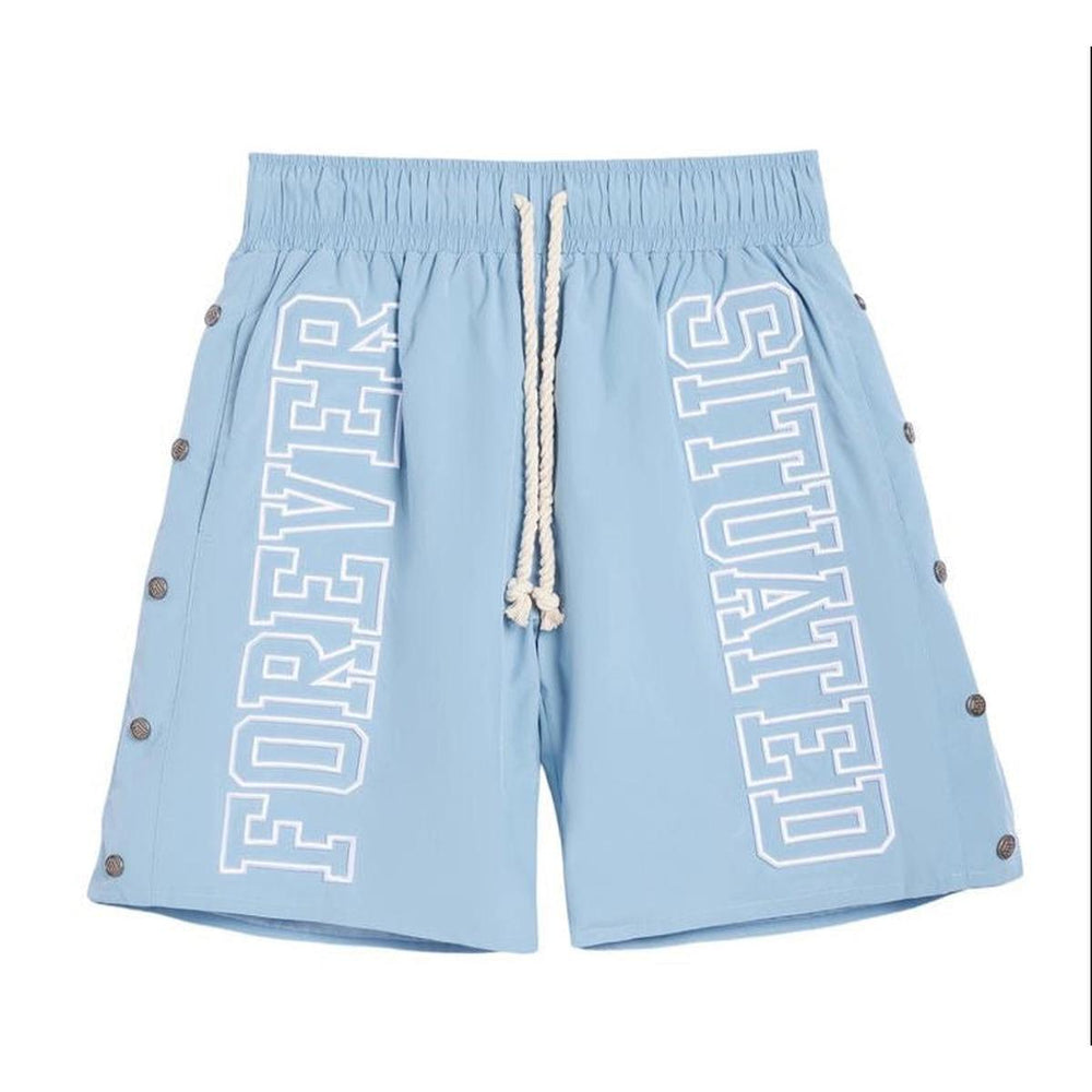 Forever Situated | Nylon Shorts - Baby Blue