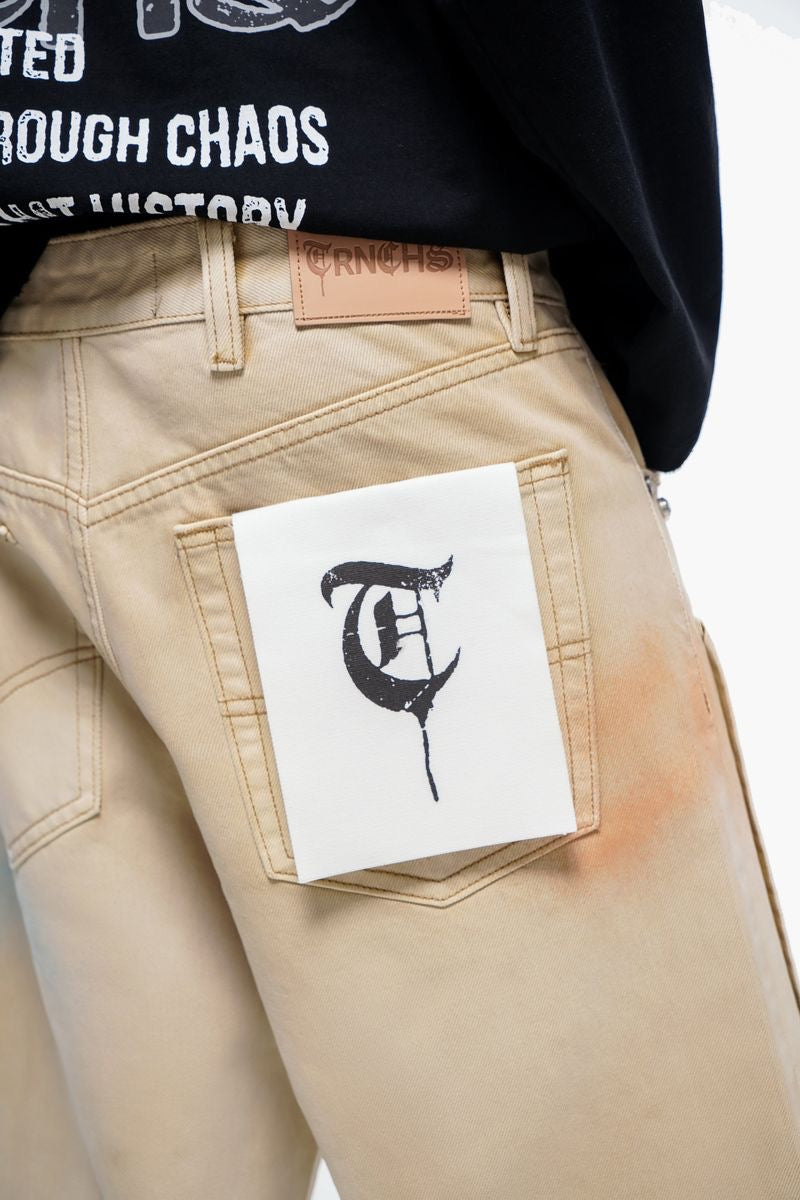 Trnchs | Operater Khaki Shorts - Khaki Wash