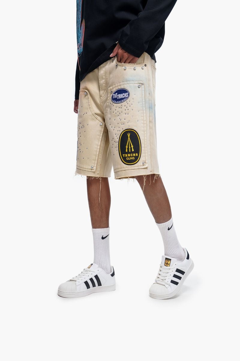 Trnchs | Operater Khaki Shorts - Khaki Wash