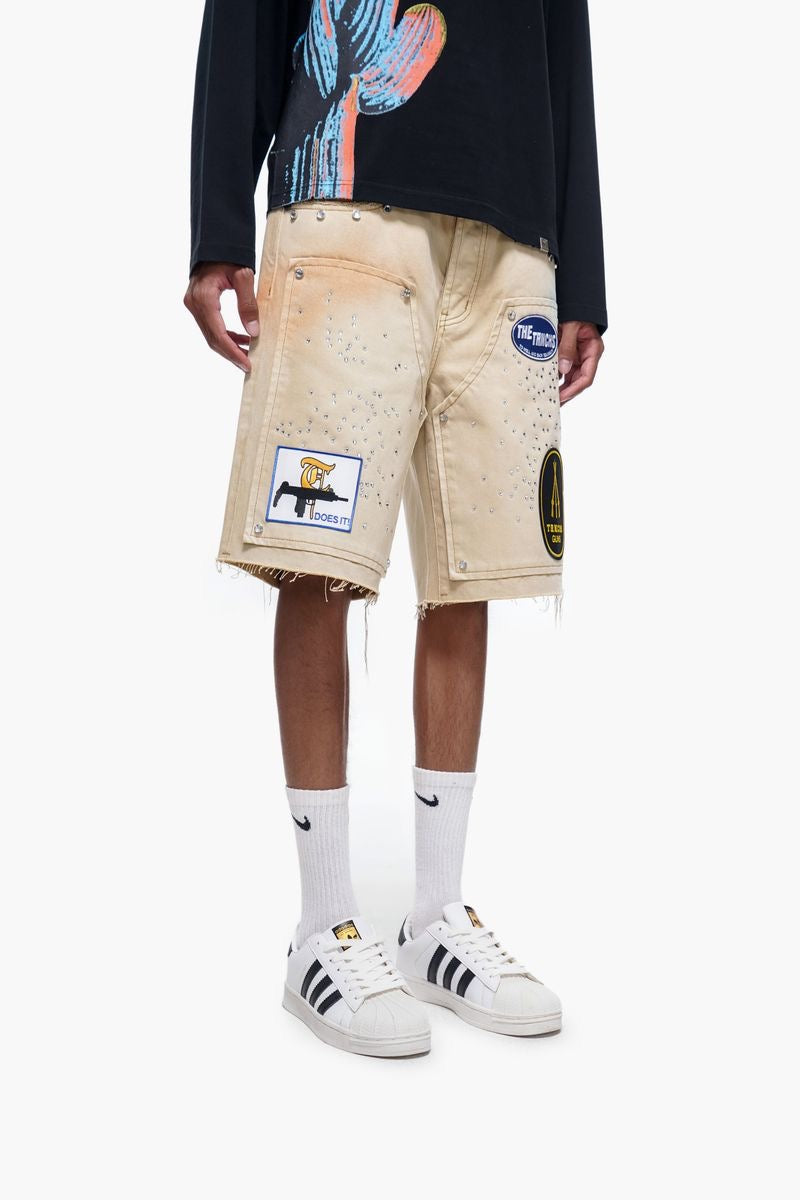 Trnchs | Operater Khaki Shorts - Khaki Wash