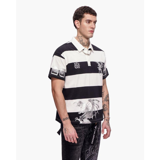 Valabasas | Kaiju Polo Tee - Black/White/Silver