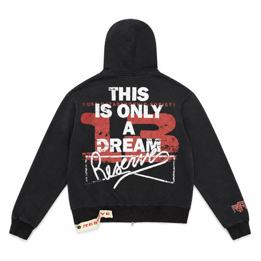 Reserve | Society Zip Up Hoodie - Black
