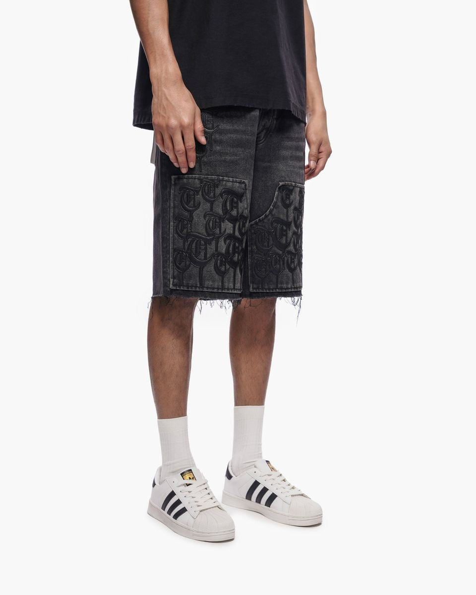 Trnchs | Script Jorts - Black Wash