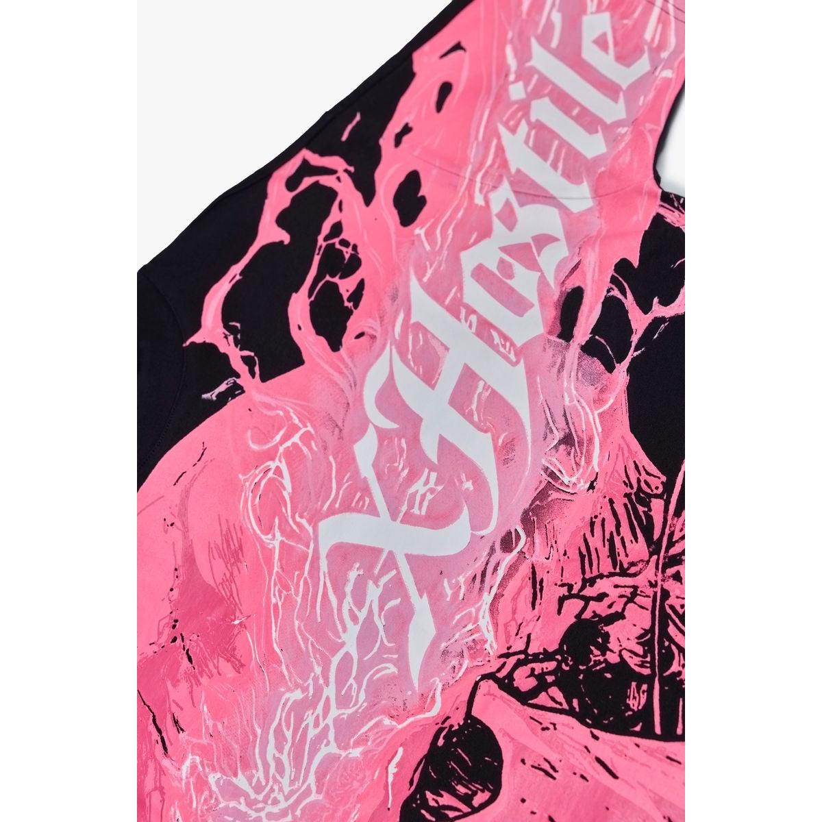 X-Hostile | Broken Soul Tee - Black/Pink