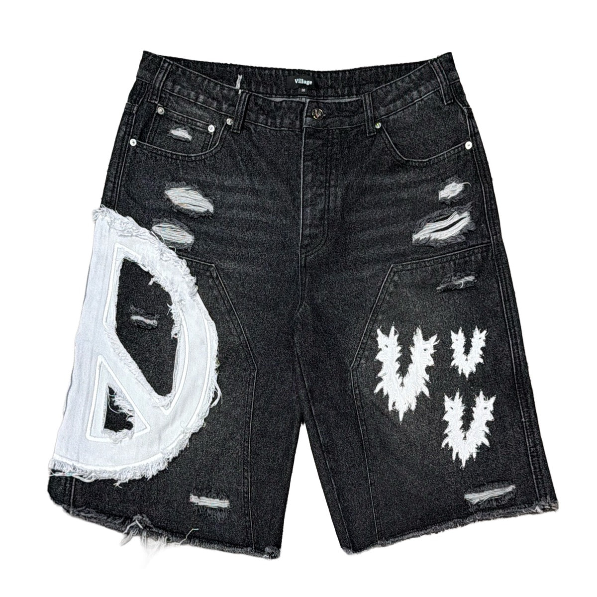 Village | Peace Jorts - Black